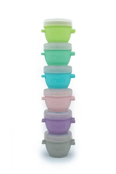 Set 6 recipiente silicon Melii Snapgo 59 ml