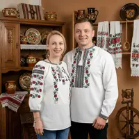 Set Traditional Cuplu 648 Camasi traditionale cu broderie