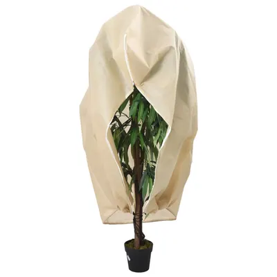 vidaXL Protecție de fleece pt plante, cu fermoar, 70 g/m², 2,36x2 m