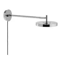 Aplică de perete argintiu-lucios LED cu structură flexibilă/cu intensitate reglabilă cu alimentare la priză ø 15 cm Asteria Wall Long – UMAGE