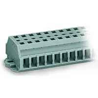 2-conductor terminal strip; 2-pole; without push-buttons; with fixing flanges; for screw or similar mounting types; Fixing hole 3.2 mm Ø; 2.5 mm²; CAGE CLAMP®; 2,50 mm²; gray
