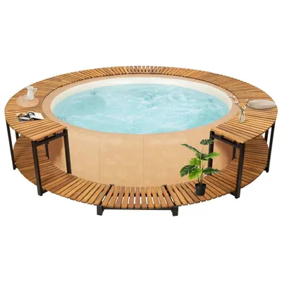 Gossi mobilier de imprejmuire spa, 273x53 cm, lemn masiv de acacia