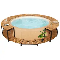 Gossi mobilier de imprejmuire spa, 273x53 cm, lemn masiv de acacia