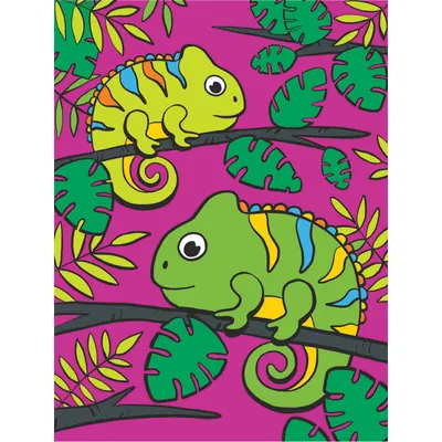 Prima mea pictura pe numere Royal Brush Junior Cameleoni 23x30 cm