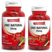 Pachet Zinc Natural 25mg 60cps+30cps