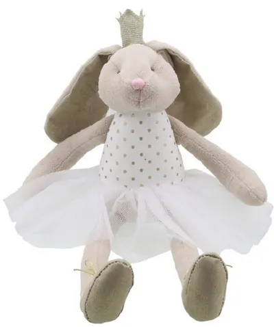 Păpușă de cârpă The Puppet Company - Iepure cu coroana, 43 cm