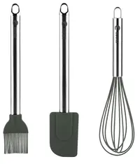 Set de tacâmuri din silicon Fagor - Melier, 3 piese, negru