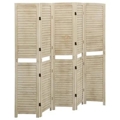 vidaXL Paravan de cameră cu 5 panouri, 175x165 cm,lemn masiv Paulownia