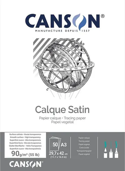 Hârtie satinată pausz Canson - A3, 50 foi