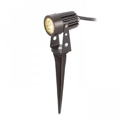 GUN on spike negru 230V LED 3x1W 30° IP65 3000K