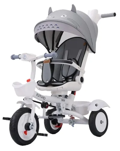 Tricicletă cu parasolar Chipolino - Futuro, gri