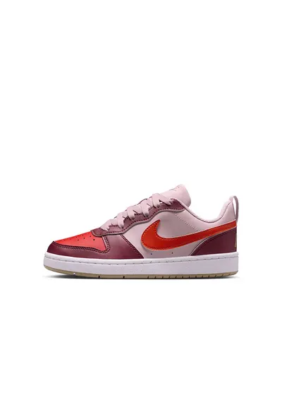 Pantofi sport Court Borough din piele ecologica - Rosu/Roz pastel