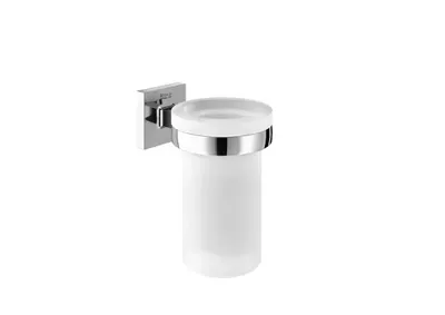 Pahar baie Roca Cubica A816821001, montare pe perete, metal, Crom