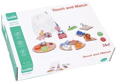 Joc educativ Lelin - Loto, pentru senzații tactile
