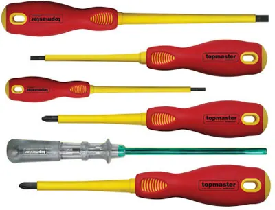Set de șurubelnițe izolate Topmaster - 6 buc., 1000V