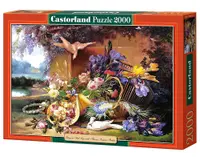 Puzzle Castorland din 2000 de piese - Flori si pasari