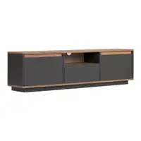 Comodă TV gri antracit 160x42x30 cm Sentinel – Kalune Design