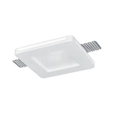 Spot Patrat Ghips Dispersor Gu10 Alb