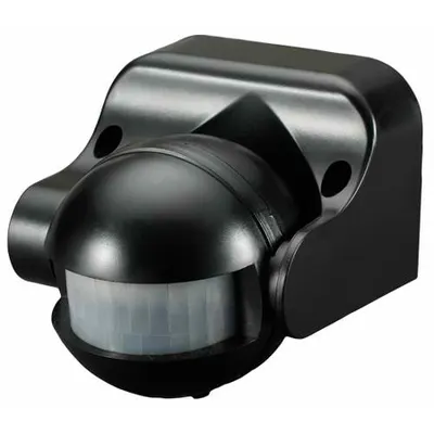 Senzor de miscare, orientabil, negru, IP44
