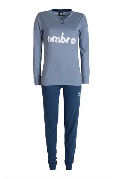 Pijamale dama maneci lungi - UPJ12070S - Albastru