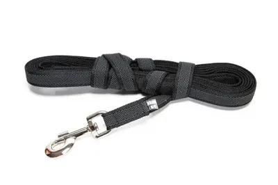 Julius K9 lesă antiderapantă cu mâner, 14 mm x 5 m, negru.