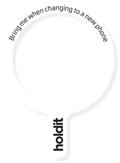 Inel magnetic Holdit – MagSafe Ring, alb, universal
