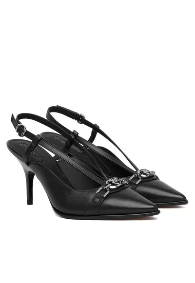 Pantofi dama SD0501 P003 - Piele ecologica - Negru