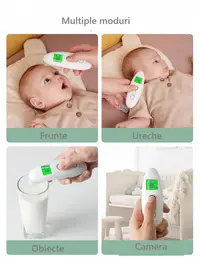 Termometru digital fara contact cu infrarosu pentru frunte si ureche Momcozy