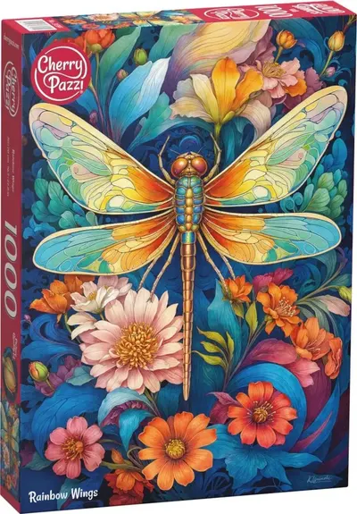 Puzzle Cherry Pazzi din 1000 piese - Aripi de curcubeu