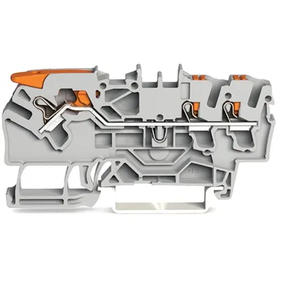 Clema sir Wago 2102-5301, 3 conexiuni, 2.5mm, gri, TopJobs Clamp