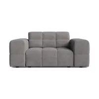 Fotoliu gri cu tapițerie din chenille Chicago – Cosmopolitan Design
