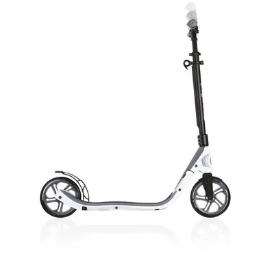 Trotineta Globber pliabila adult One NL 205 alb, cadru din aluminiu, ghidon reglabil, platforma antiderapanta, greutate admisa 100 kg