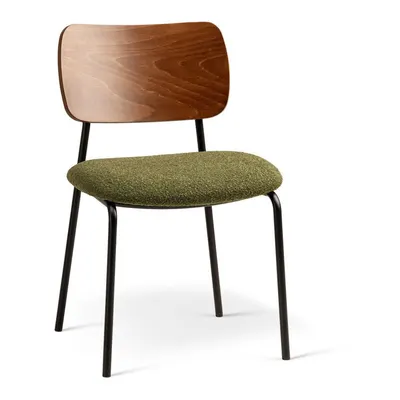 Scaun de dining verde/în culoare naturală stivuibil din lemn de fag Dina – Micadoni