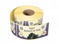 Etichete personalizate pentru borcane, Dulceata mure, 54x144 mm, 500 etichete rola