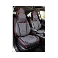 Huse scaune auto universale fractionate 9D Premium fata si spate negru cusatura rosie Cod: HNG1407-5