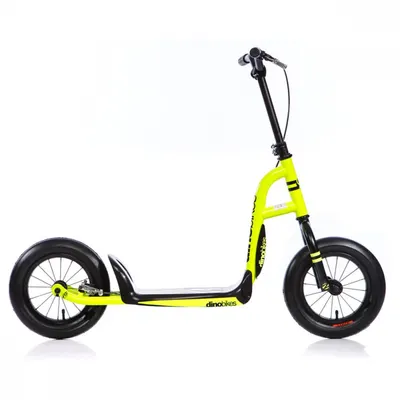 Trotineta pentru copii Urban Cross Dino Bikes cu ghidon ajustabil si roti gonflabile