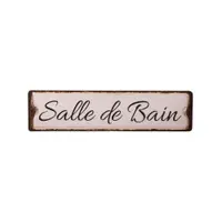 Semn din metal 40x10 cm Salle De Bain – Antic Line