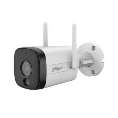 Camera supraveghere exterior IP WiFi cu iluminare duala Dahua WizSense IPC-HFW1539DTK1-SW-PV, 5 MP, 2.8 mm, Bluetooth, WiFi 6, 2.4 GHz, IR/lumina calda 30 m, microfon si difuzor, slot card