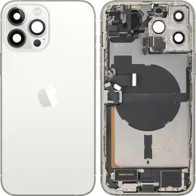 Capac Baterie Apple iPhone 13 Pro Max, Cu Carcasa Mijloc, Full Parts, Argintiu, Swap