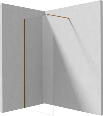 Paravan dus walk-in sticla securizata 90x195 cm, bronz periat, Deante Prizma
