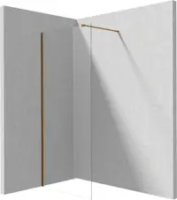 Paravan dus walk-in sticla securizata 90x195 cm, bronz periat, Deante Prizma