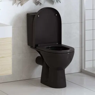 vidaXL Capac WC cu închidere silențioasă, eliberare rapidă, negru