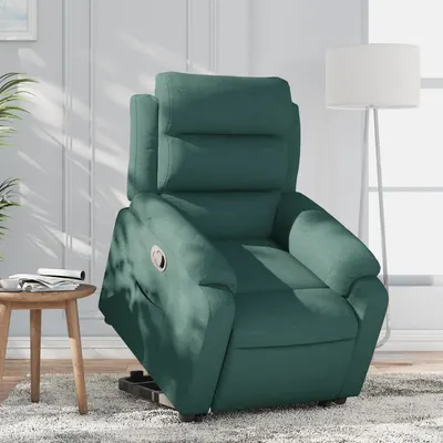 Gossi fotoliu rabatabil ridicare pe verticala, verde inchis, textil