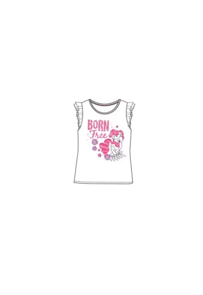 Tricou bumbac - Born Free - alb