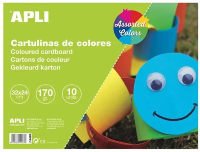 Bloc de desen APLI - Colorat, 10 coli, 10 culori