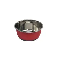 Castron inox antiderapant - Rosu - 500ml