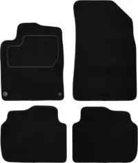 Covor podea MAMMOOTH Velours, 4 buc., fata spate, set, culoare neagra, potrivit PEUGEOT 407 03.04-02.11, Saloon