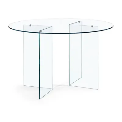 Masă de dining rotundă din sticlă ø 130 cm Iride – Bizzotto