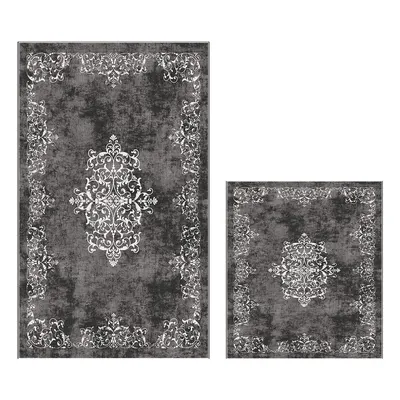 Covorașe de baie gri 2 buc. 60x100 cm – Foutastic