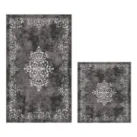 Covorașe de baie gri 2 buc. 60x100 cm – Foutastic